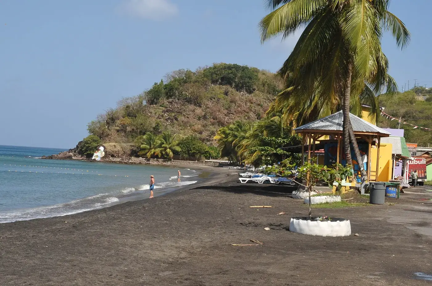 Black sand beach